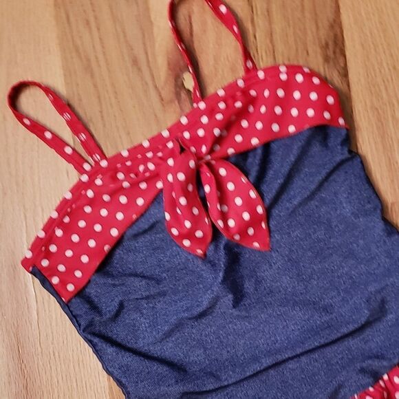 Frankie & Daisy 40s Style Pin up Tankini Top - Picture 2 of 6